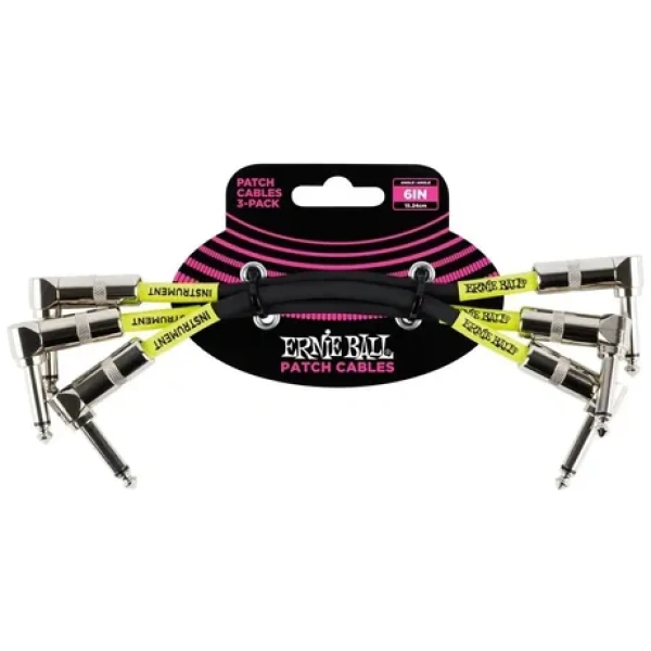 Ernie Ball P06050 Pack 3 Cables Interpedal 15 Cm