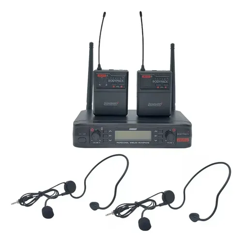 Micrófono Inalámbrico Doble Vincha Uhf Lexsen 2b300