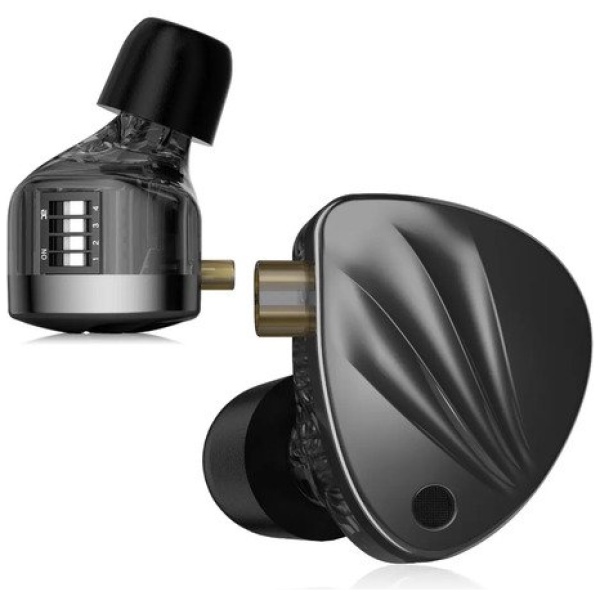 Auriculares Kz Krila Tuning Switch Hi-fi Con Micrófono Negro