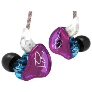Auriculares Monitor Kz Zst In Ear Sin Micrófono Violeta Sin Micrófono